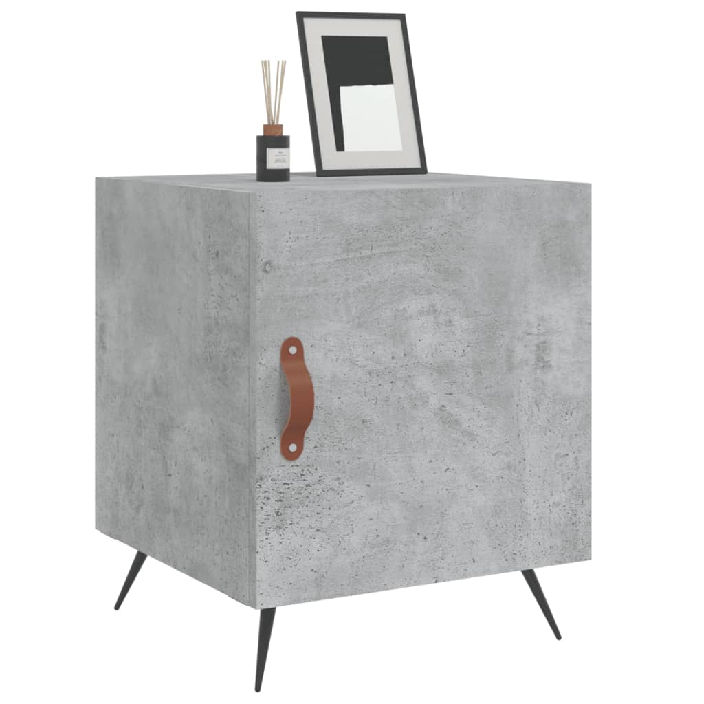 Nachtkastjes 2 st 40x40x50 cm bewerkt hout betongrijs is nu te koop bij PeponiXL, paradijselijk wonen!