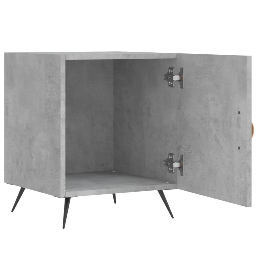 Nachtkastjes 2 st 40x40x50 cm bewerkt hout betongrijs is nu te koop bij PeponiXL, paradijselijk wonen!