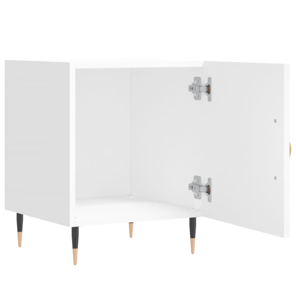 Nachtkastjes 2 st 40x40x50 cm bewerkt hout wit is nu te koop bij PeponiXL, paradijselijk wonen!