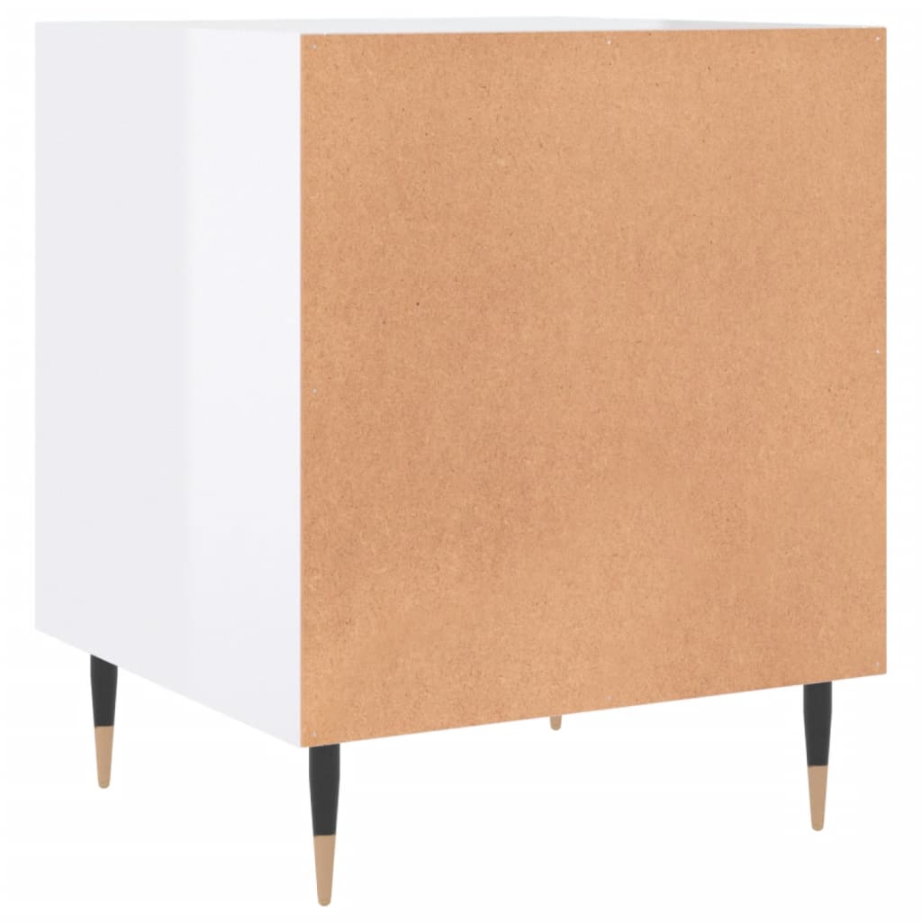 Nachtkastjes 2 st 40x40x50 cm bewerkt hout hoogglans wit is nu te koop bij PeponiXL, paradijselijk wonen!