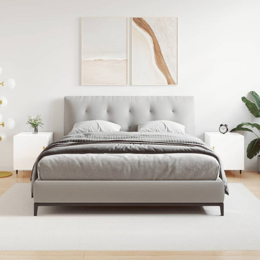 Nachtkastjes 2 st 40x40x50 cm bewerkt hout hoogglans wit is nu te koop bij PeponiXL, paradijselijk wonen!