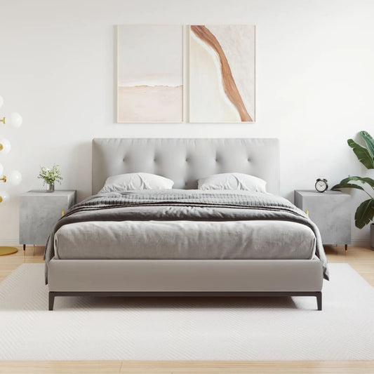 Nachtkastjes 2 st 40x40x50 cm bewerkt hout betongrijs is nu te koop bij PeponiXL, paradijselijk wonen!