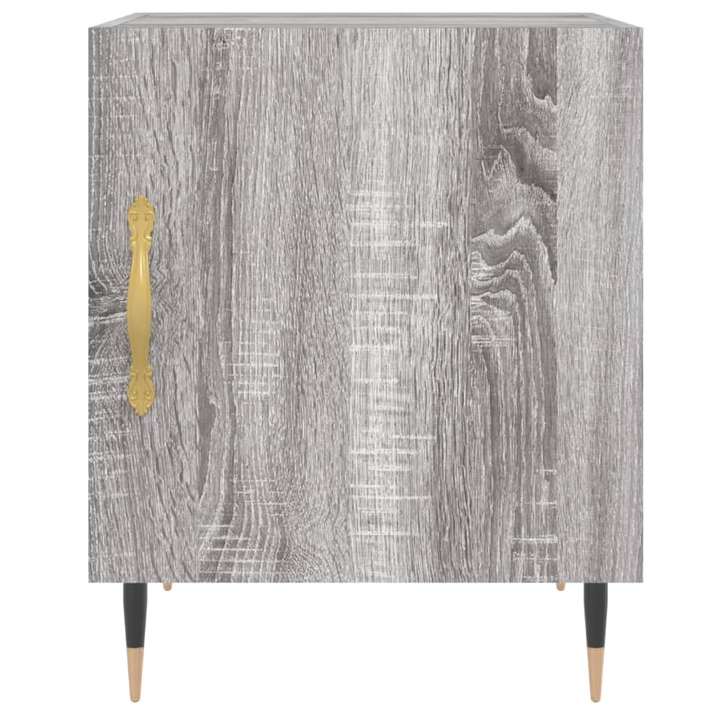 Nachtkastje 40x40x50 cm bewerkt hout grijs sonoma eikenkleurig is nu te koop bij PeponiXL, paradijselijk wonen!