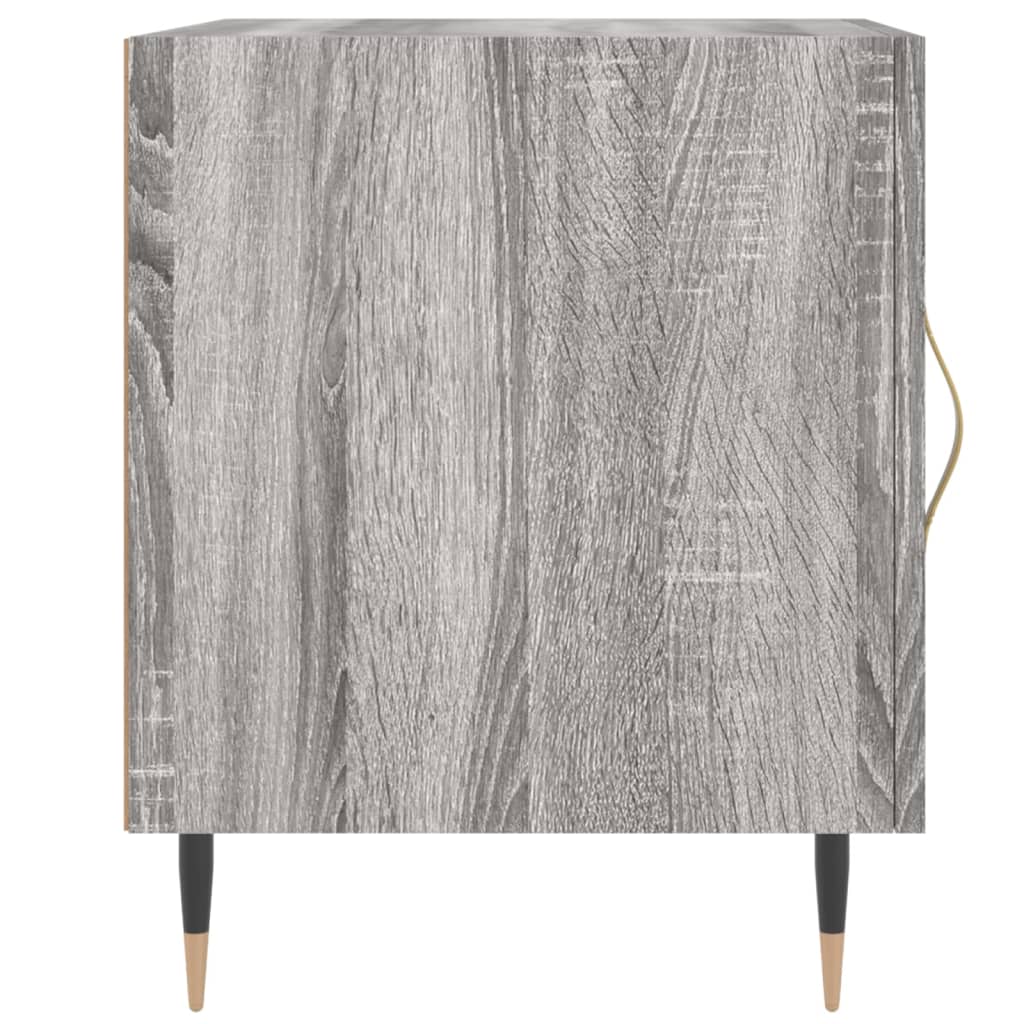 Nachtkastje 40x40x50 cm bewerkt hout grijs sonoma eikenkleurig is nu te koop bij PeponiXL, paradijselijk wonen!