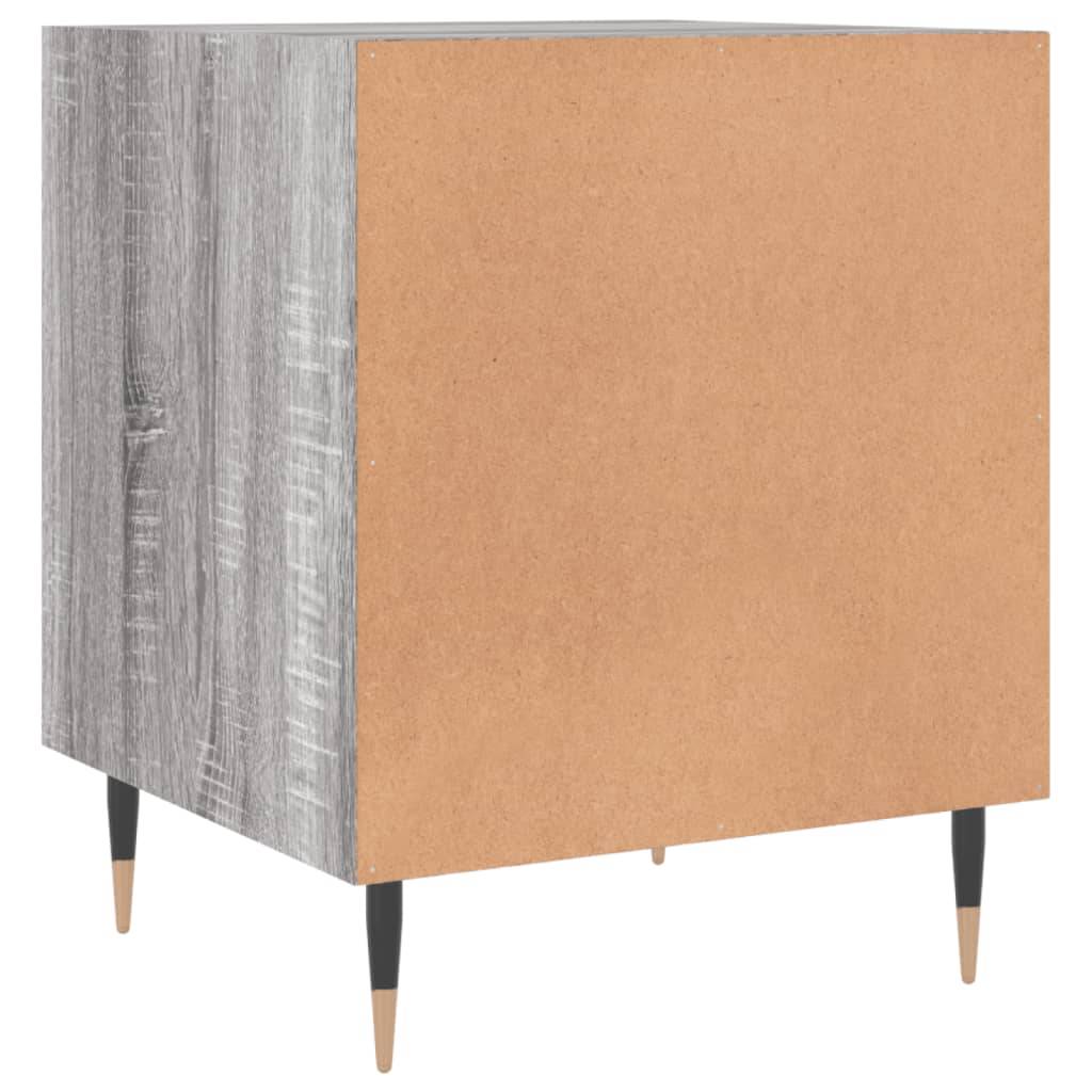 Nachtkastje 40x40x50 cm bewerkt hout grijs sonoma eikenkleurig is nu te koop bij PeponiXL, paradijselijk wonen!
