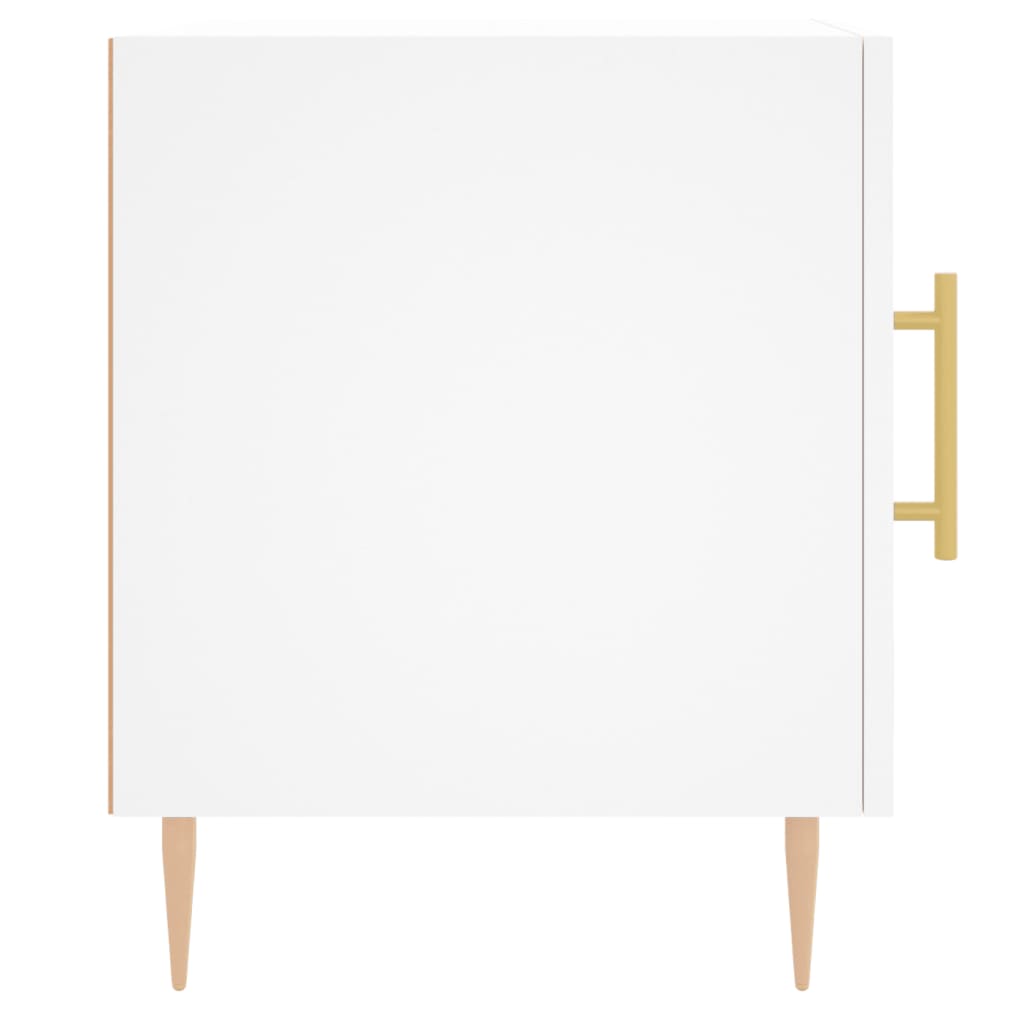 Nachtkastjes 2 st 40x40x50 cm bewerkt hout wit is nu te koop bij PeponiXL, paradijselijk wonen!