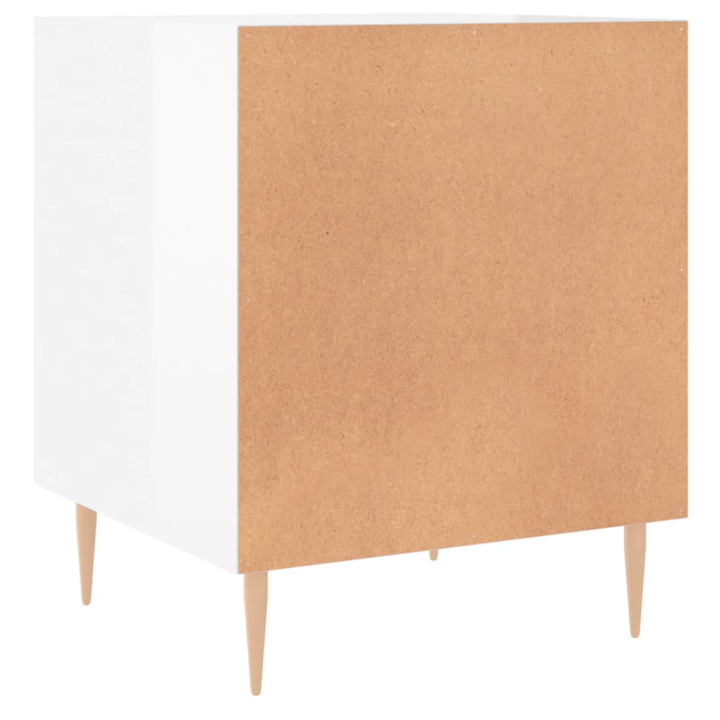 Nachtkastjes 2 st 40x40x50 cm bewerkt hout hoogglans wit is nu te koop bij PeponiXL, paradijselijk wonen!