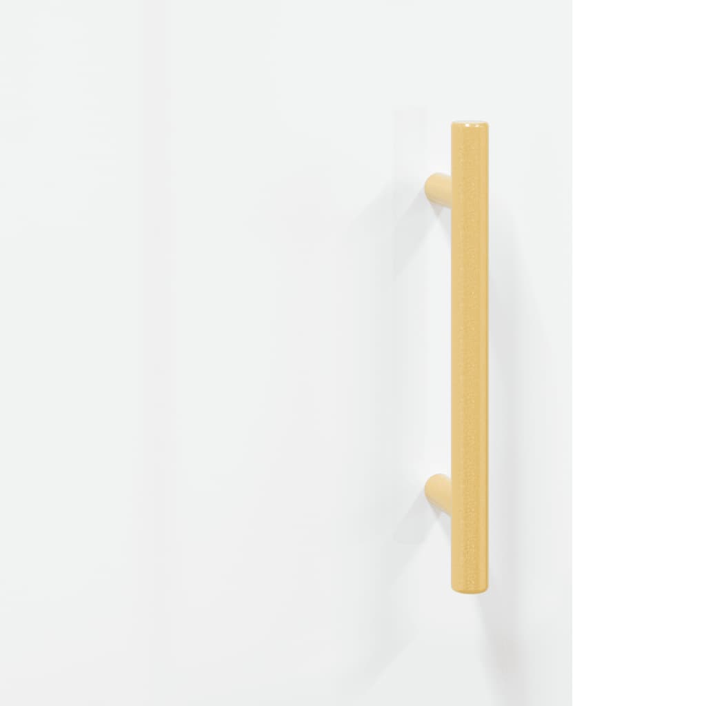 Nachtkastjes 2 st 40x40x50 cm bewerkt hout hoogglans wit is nu te koop bij PeponiXL, paradijselijk wonen!