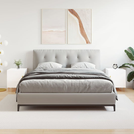 Nachtkastjes 2 st 40x40x50 cm bewerkt hout hoogglans wit is nu te koop bij PeponiXL, paradijselijk wonen!