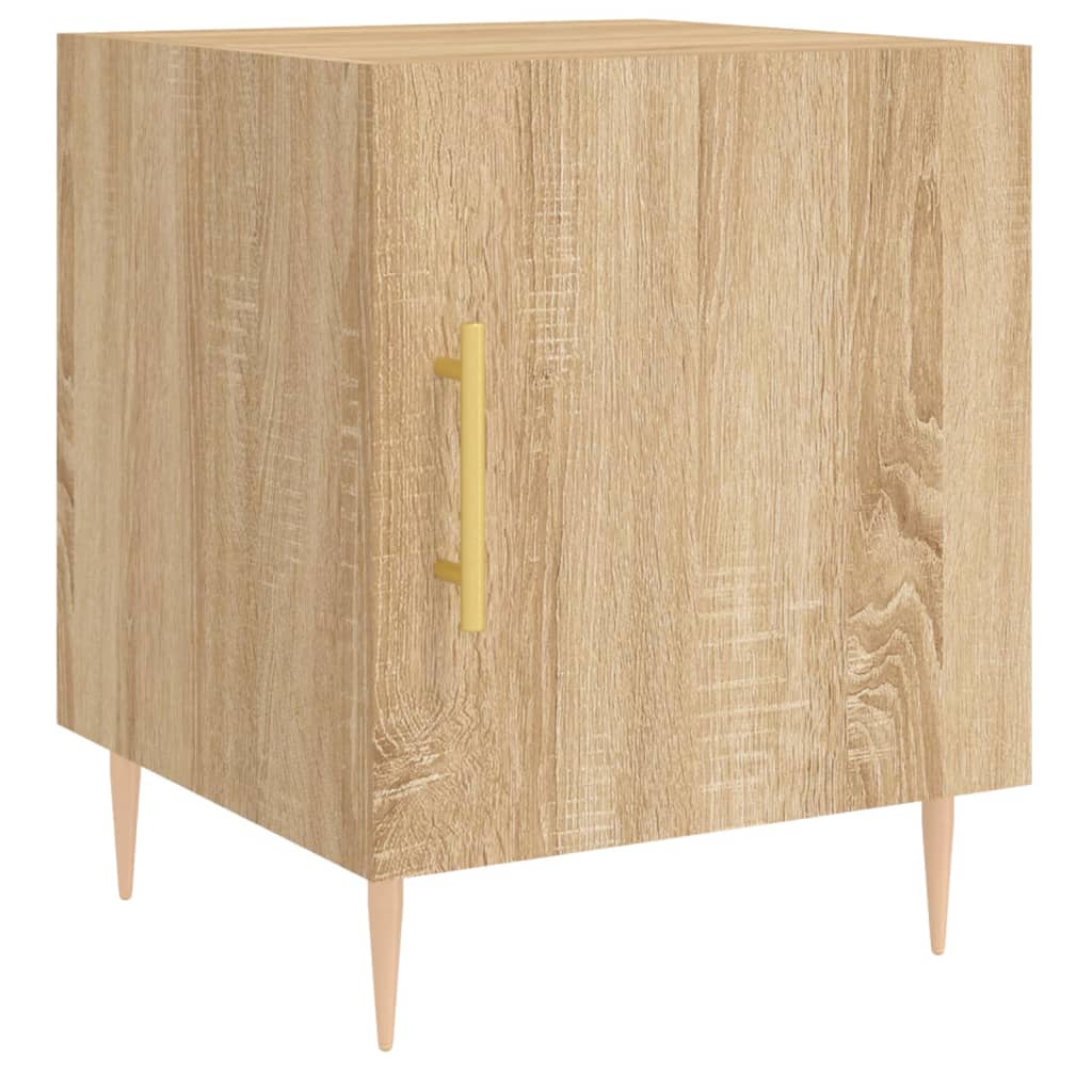 Nachtkastjes 2 st 40x40x50 cm bewerkt hout sonoma eikenkleurig is nu te koop bij PeponiXL, paradijselijk wonen!
