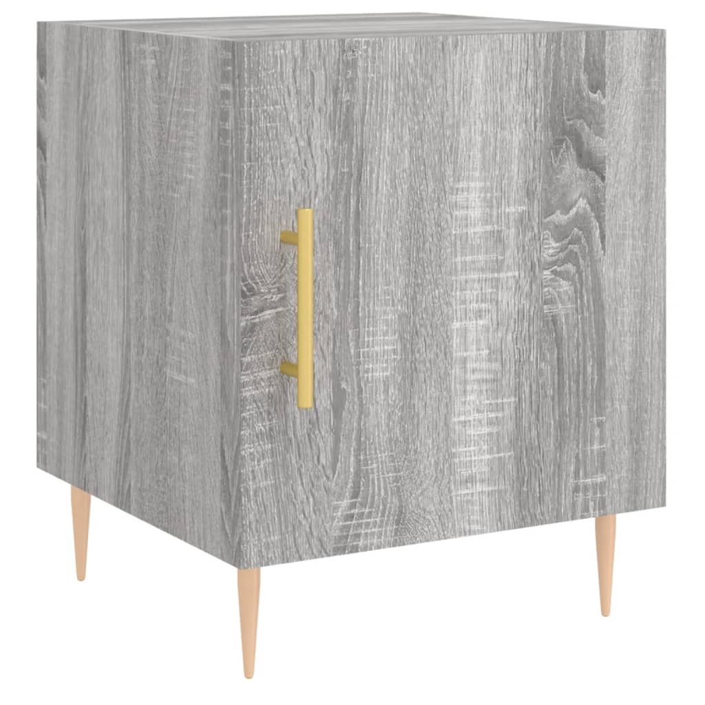 Nachtkastjes 2 st 40x40x50 cm bewerkt hout grijs sonoma eiken is nu te koop bij PeponiXL, paradijselijk wonen!