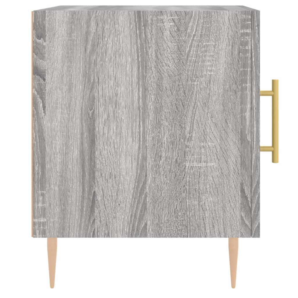 Nachtkastjes 2 st 40x40x50 cm bewerkt hout grijs sonoma eiken is nu te koop bij PeponiXL, paradijselijk wonen!