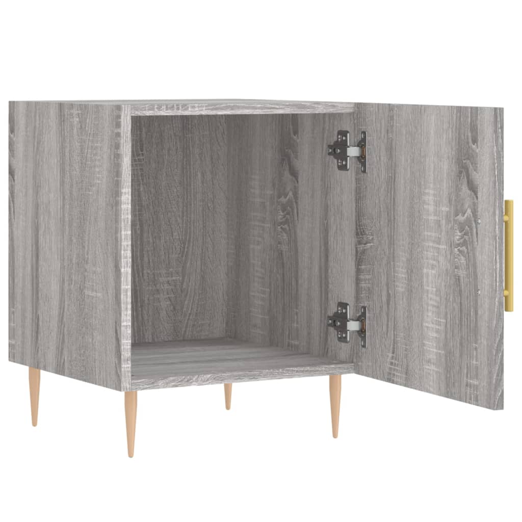 Nachtkastjes 2 st 40x40x50 cm bewerkt hout grijs sonoma eiken is nu te koop bij PeponiXL, paradijselijk wonen!