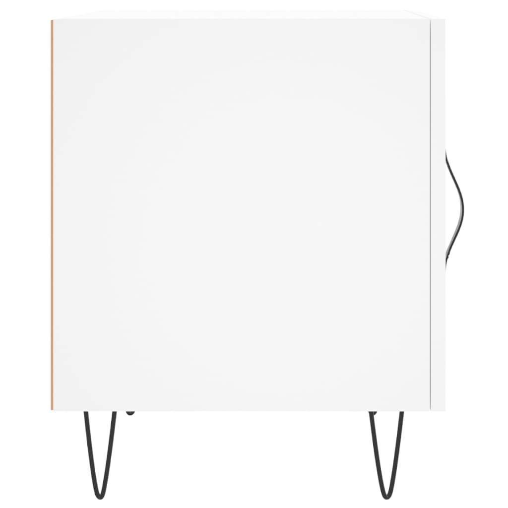 Nachtkastje 40x40x50 cm bewerkt hout wit is nu te koop bij PeponiXL, paradijselijk wonen!