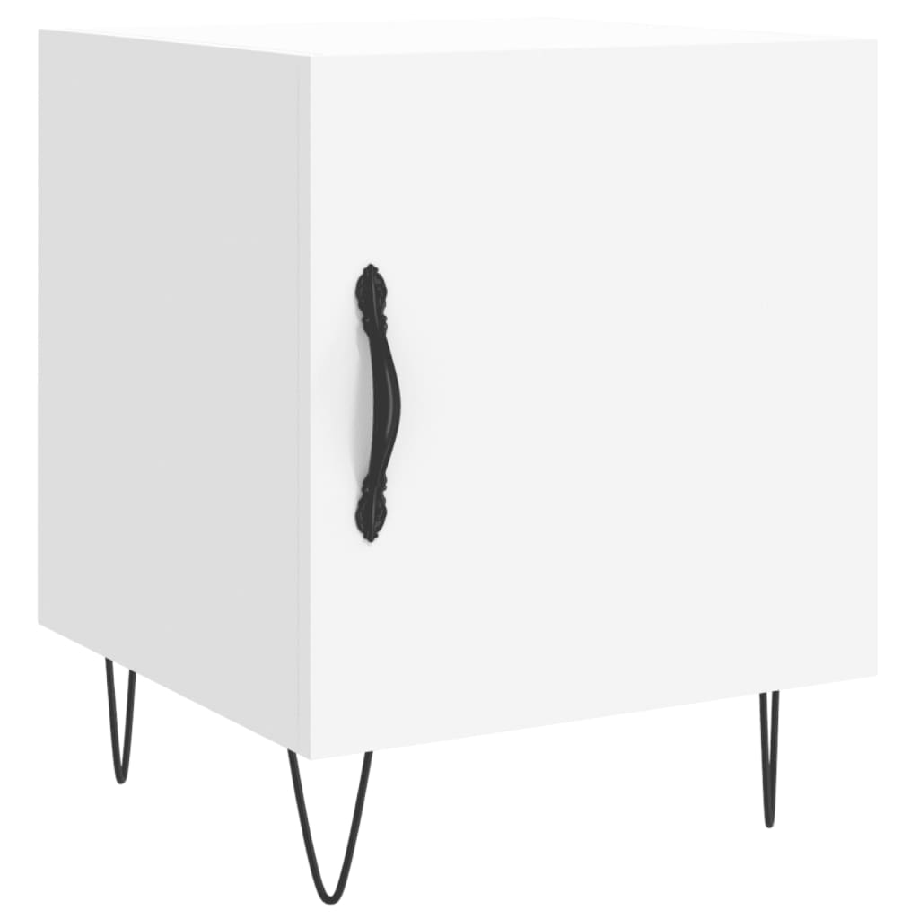 Nachtkastjes 2 st 40x40x50 cm bewerkt hout wit is nu te koop bij PeponiXL, paradijselijk wonen!