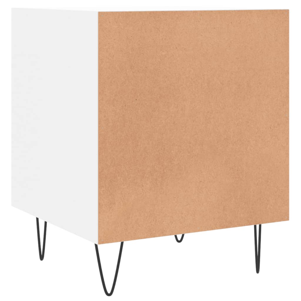 Nachtkastjes 2 st 40x40x50 cm bewerkt hout wit is nu te koop bij PeponiXL, paradijselijk wonen!