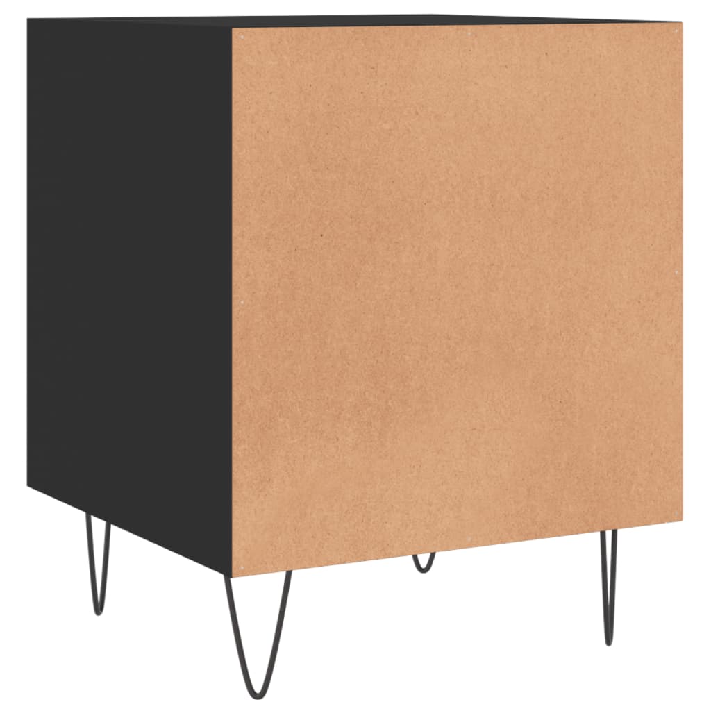 Nachtkastjes 2 st 40x40x50 cm bewerkt hout zwart is nu te koop bij PeponiXL, paradijselijk wonen!