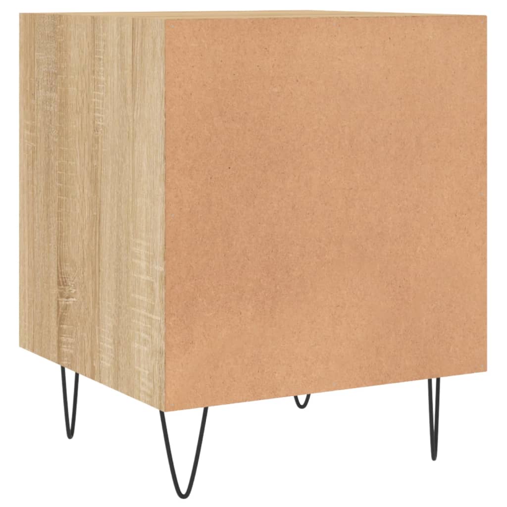 Nachtkastje 40x40x50 cm bewerkt hout sonoma eikenkleurig is nu te koop bij PeponiXL, paradijselijk wonen!