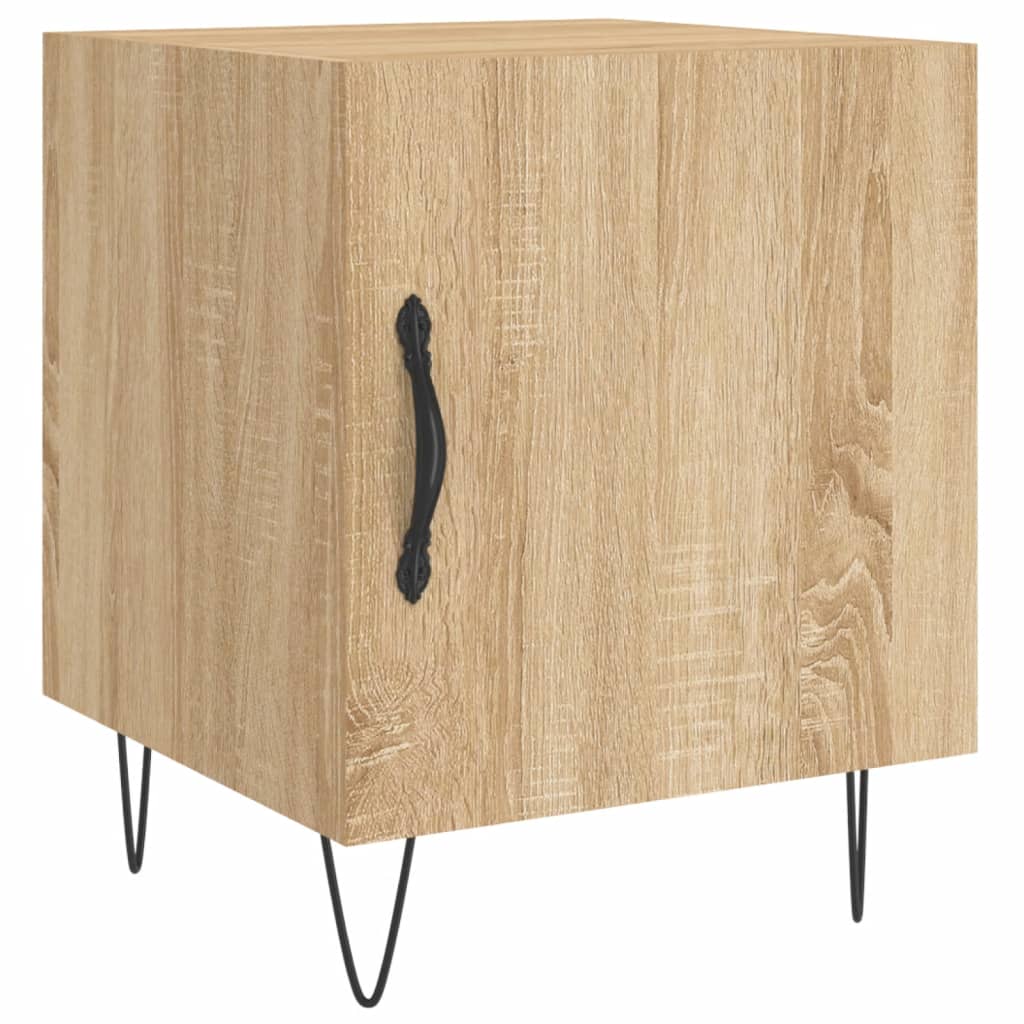 Nachtkastjes 2 st 40x40x50 cm bewerkt hout sonoma eikenkleurig is nu te koop bij PeponiXL, paradijselijk wonen!