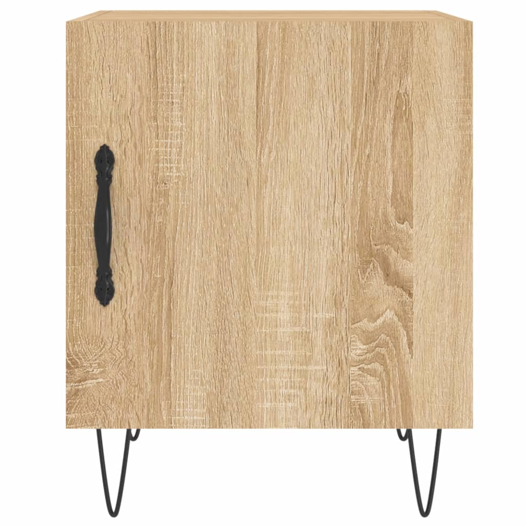 Nachtkastjes 2 st 40x40x50 cm bewerkt hout sonoma eikenkleurig is nu te koop bij PeponiXL, paradijselijk wonen!