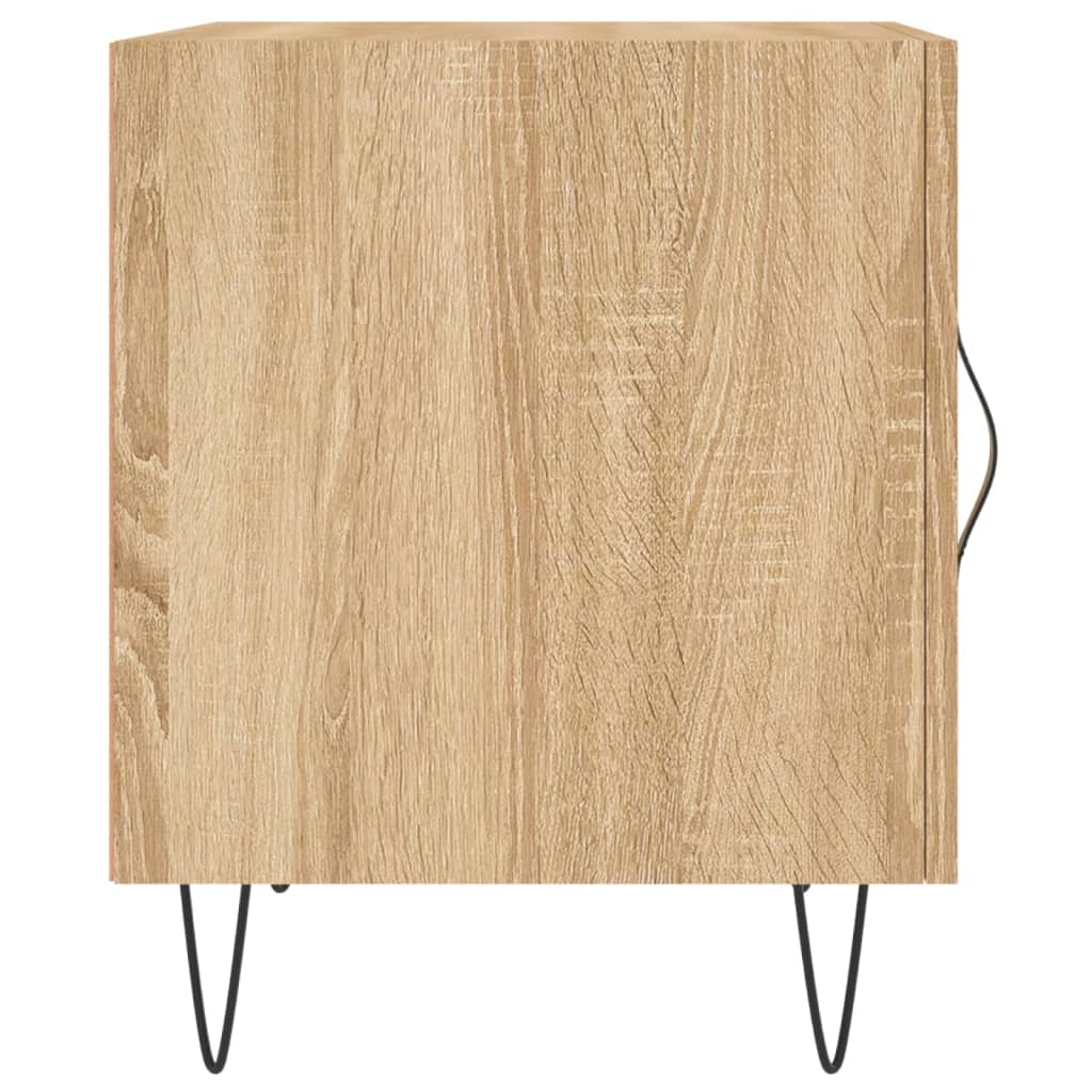 Nachtkastjes 2 st 40x40x50 cm bewerkt hout sonoma eikenkleurig is nu te koop bij PeponiXL, paradijselijk wonen!