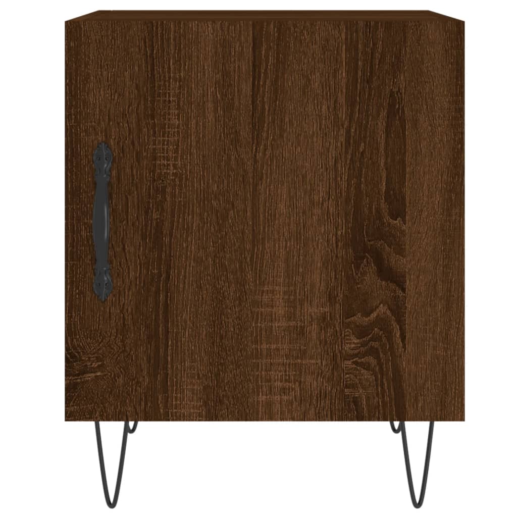 Nachtkastje 40x40x50 cm bewerkt hout bruin eikenkleur is nu te koop bij PeponiXL, paradijselijk wonen!