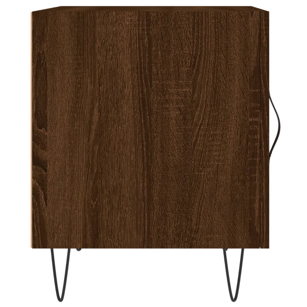 Nachtkastje 40x40x50 cm bewerkt hout bruin eikenkleur is nu te koop bij PeponiXL, paradijselijk wonen!