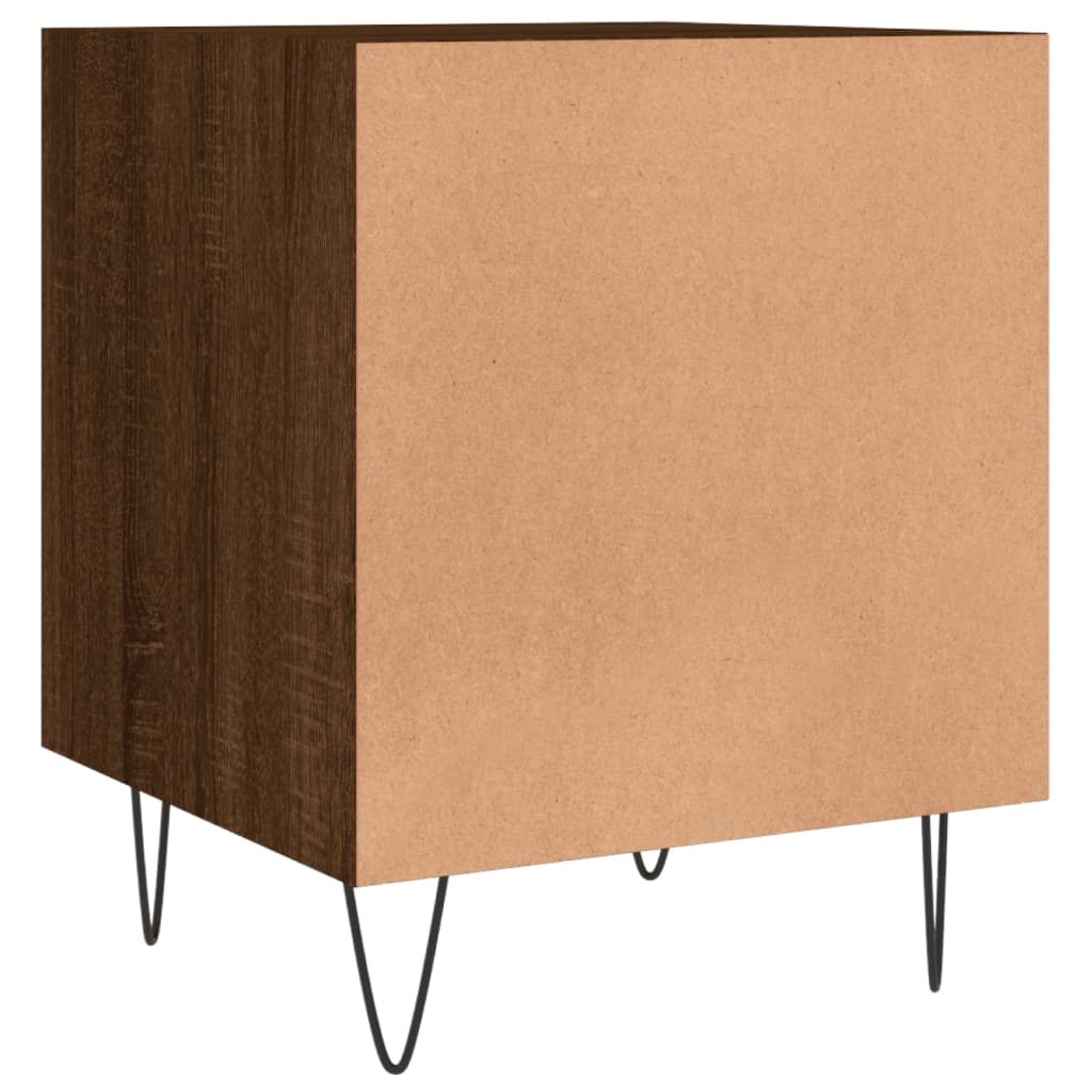 Nachtkastje 40x40x50 cm bewerkt hout bruin eikenkleur is nu te koop bij PeponiXL, paradijselijk wonen!