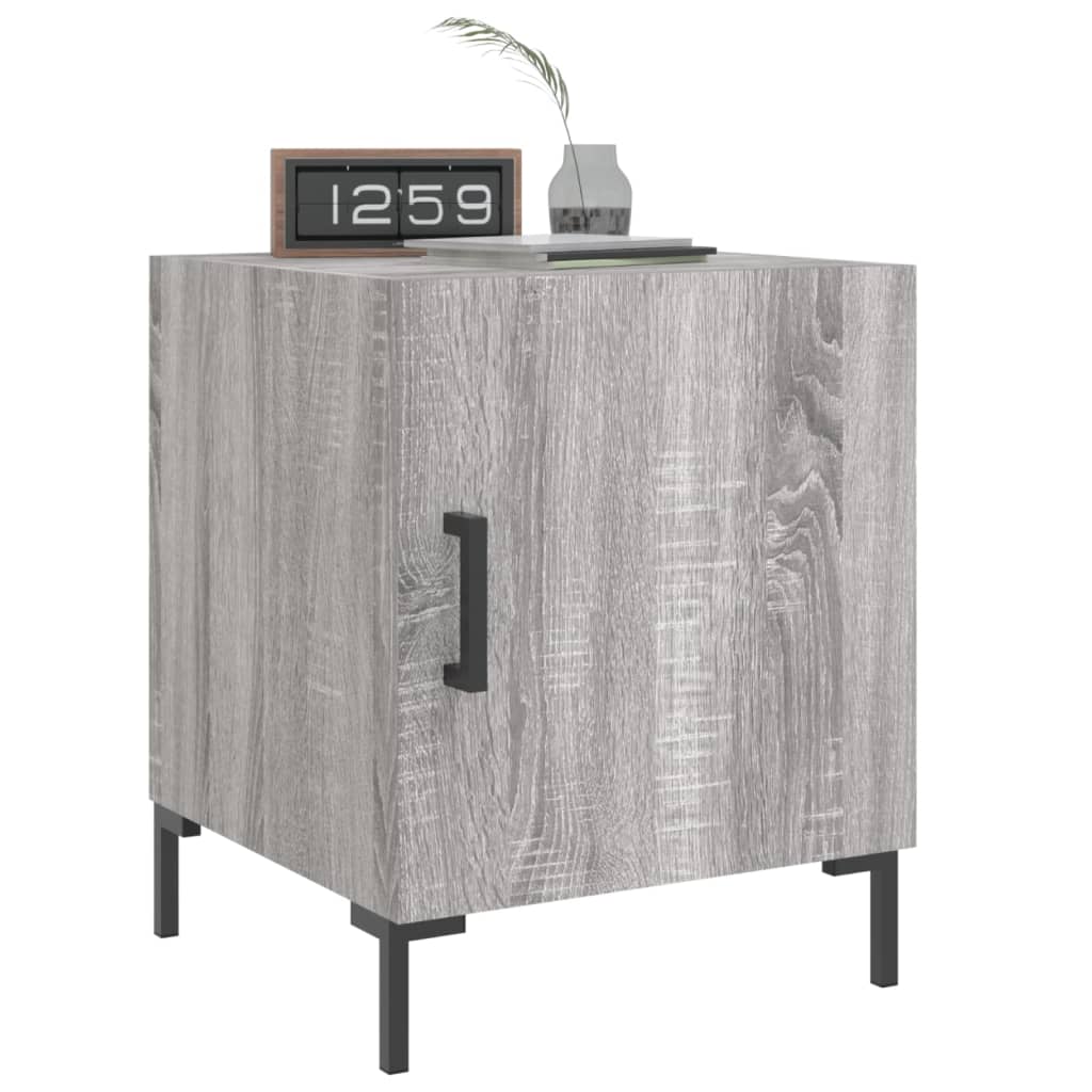 Nachtkastjes 2 st 40x40x50 cm bewerkt hout grijs sonoma eiken is nu te koop bij PeponiXL, paradijselijk wonen!