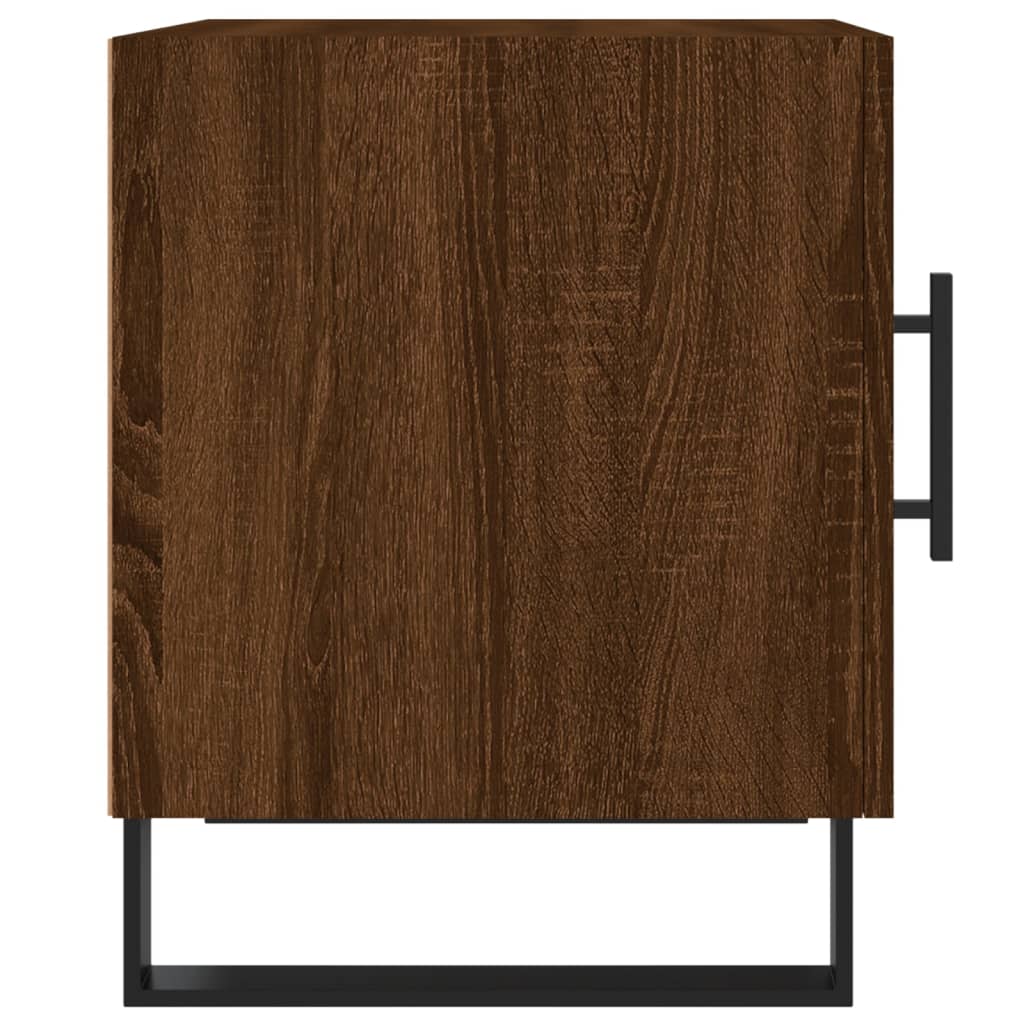 Nachtkastje 40x40x50 cm bewerkt hout bruin eikenkleur is nu te koop bij PeponiXL, paradijselijk wonen!