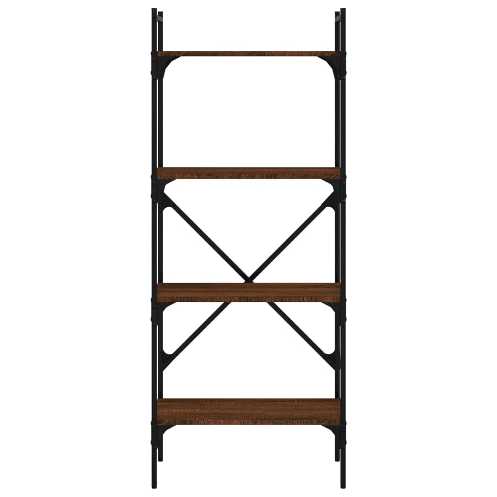 Boekenkast 4-laags 56x31,5x138,5 cm bewerkt hout bruineiken is nu te koop bij PeponiXL, paradijselijk wonen!