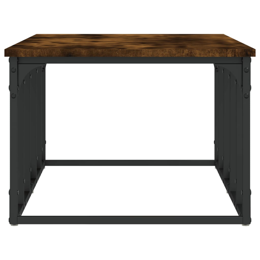 Salontafel 100x50x35,5 cm bewerkt hout gerookt eikenkleurig is nu te koop bij PeponiXL, paradijselijk wonen!