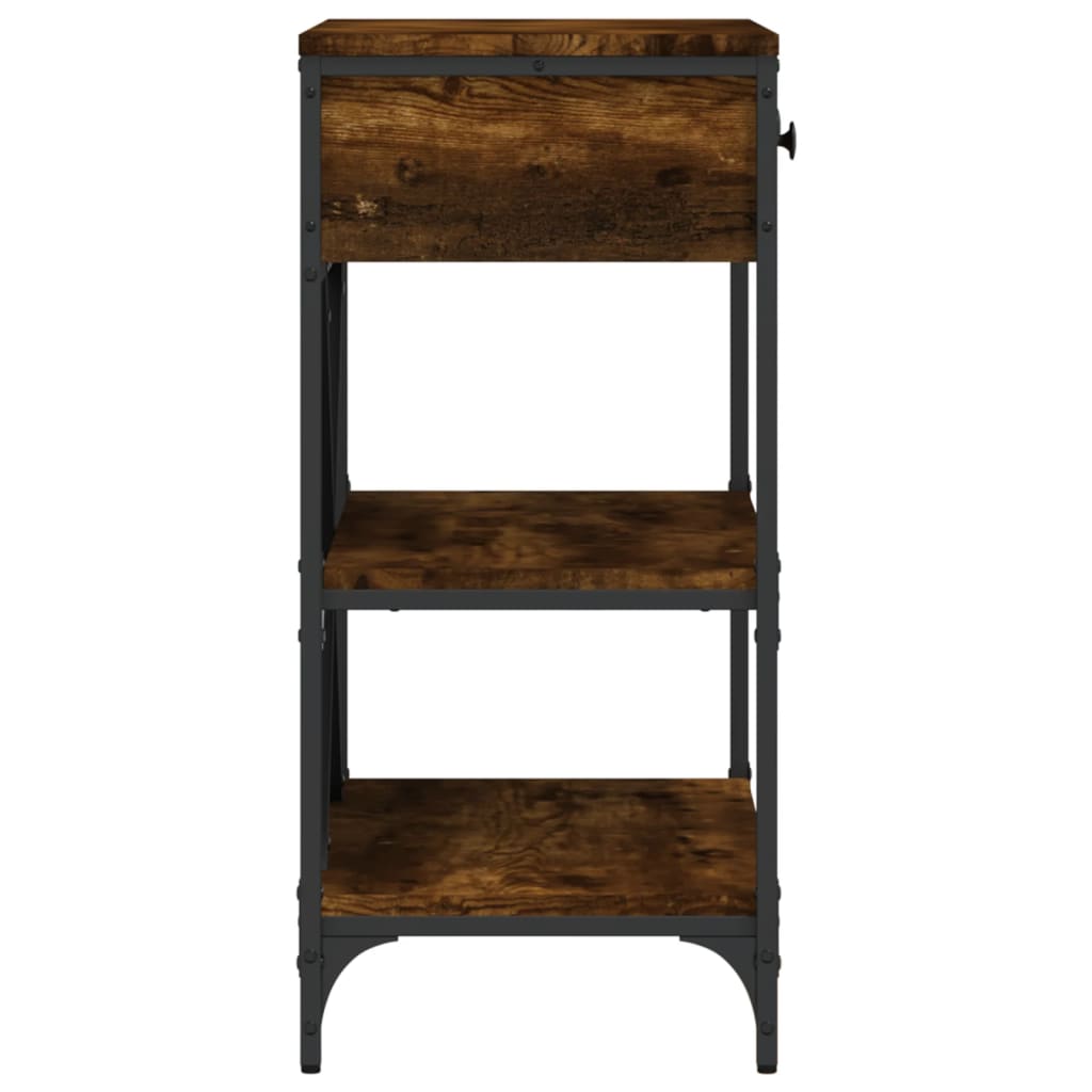 Wandtafel 75x34,5x75 cm bewerkt hout gerookt eikenkleurig is nu te koop bij PeponiXL, paradijselijk wonen!