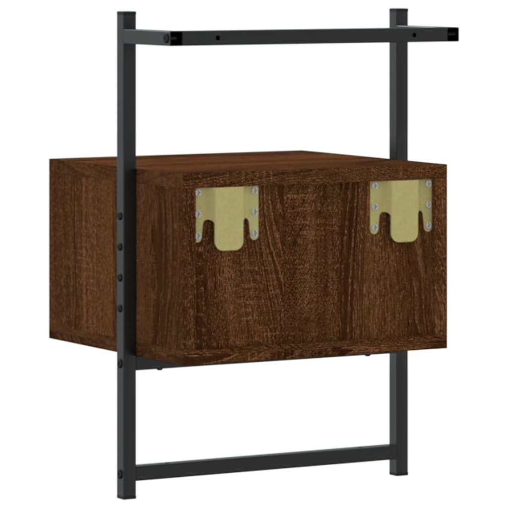 Nachtkastjes 2 st wandgemonteerd 35x30x51 cm hout bruineiken is nu te koop bij PeponiXL, paradijselijk wonen!