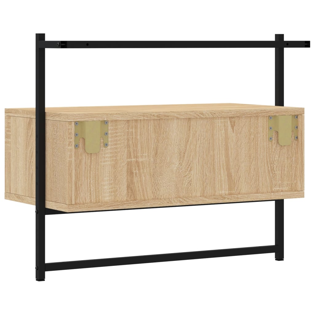 Tv-meubel wandgemonteerd 60,5x30x51 cm hout sonoma eikenkleurig is nu te koop bij PeponiXL, paradijselijk wonen!