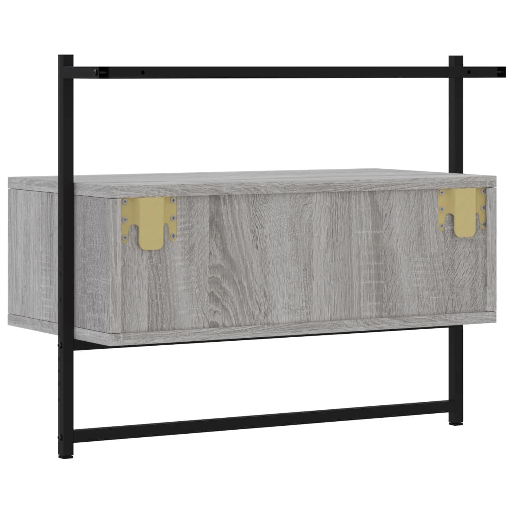 Tv-meubel wandgemonteerd 60,5x30x51 cm hout grijs sonoma eiken is nu te koop bij PeponiXL, paradijselijk wonen!