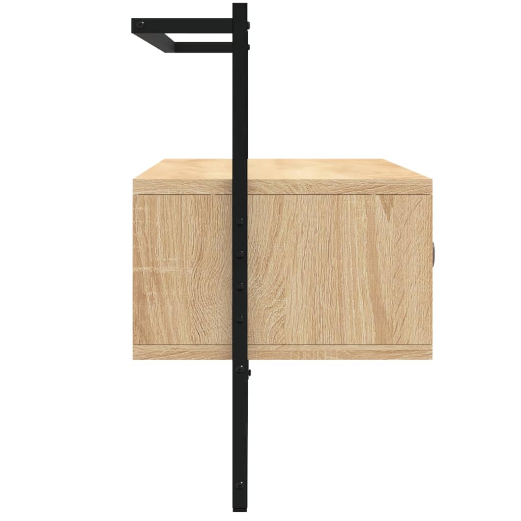 Tv-meubel wandgemonteerd 100,5x30x51 cm hout sonoma eikenkleur is nu te koop bij PeponiXL, paradijselijk wonen!