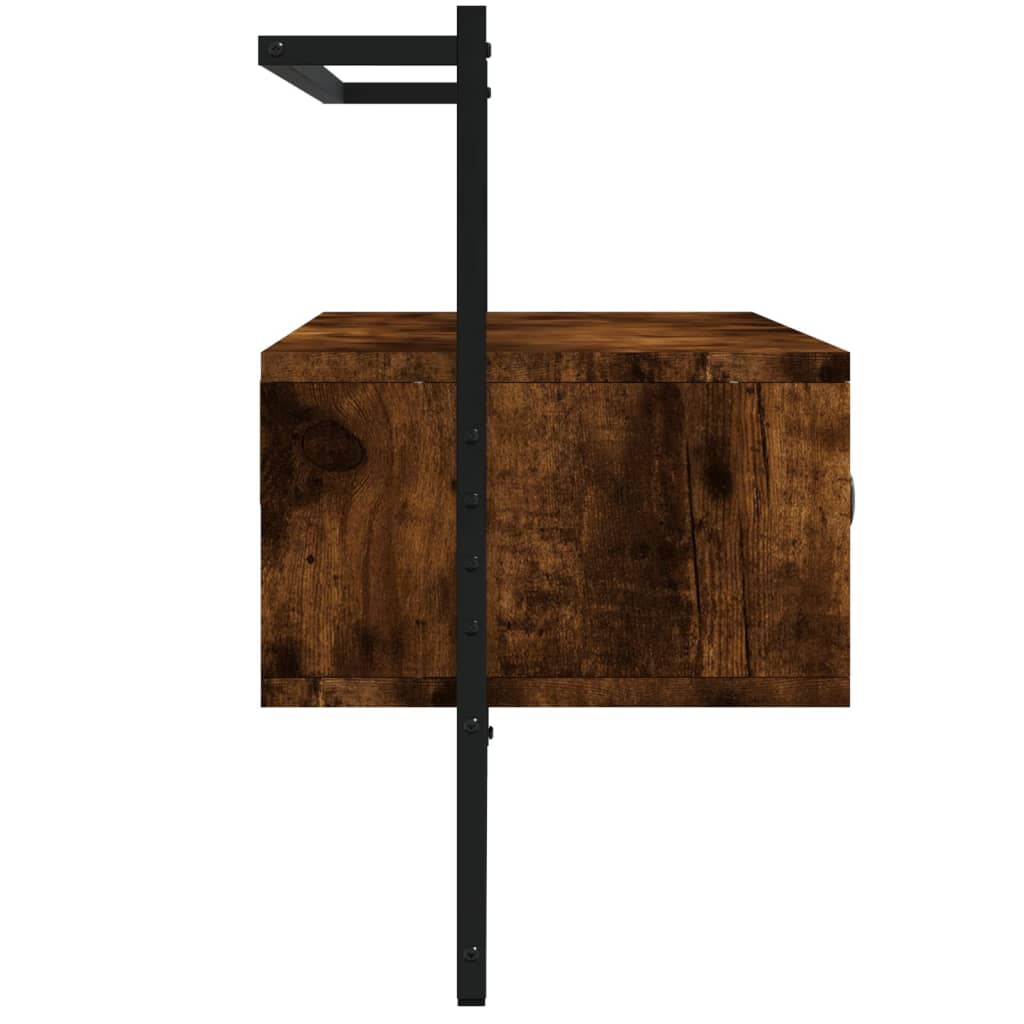 Tv-meubel wandgemonteerd 100,5x30x51 cm hout gerookt eikenkleur is nu te koop bij PeponiXL, paradijselijk wonen!