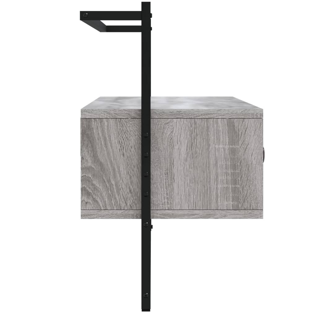 Tv-meubel wandgemonteerd 100,5x30x51 cm hout grijs sonoma eiken is nu te koop bij PeponiXL, paradijselijk wonen!