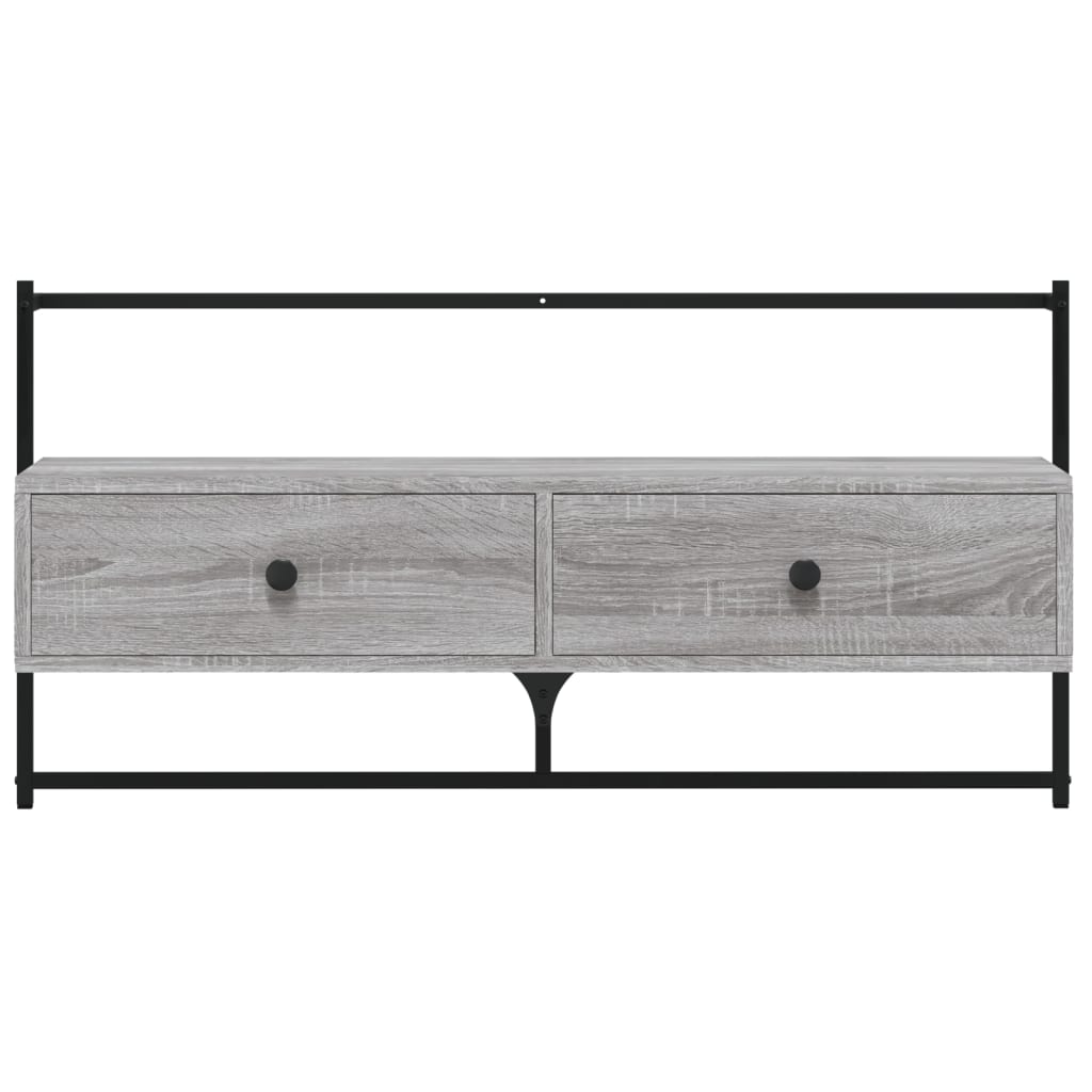 Tv-meubel wandgemonteerd 100,5x30x51 cm hout grijs sonoma eiken is nu te koop bij PeponiXL, paradijselijk wonen!