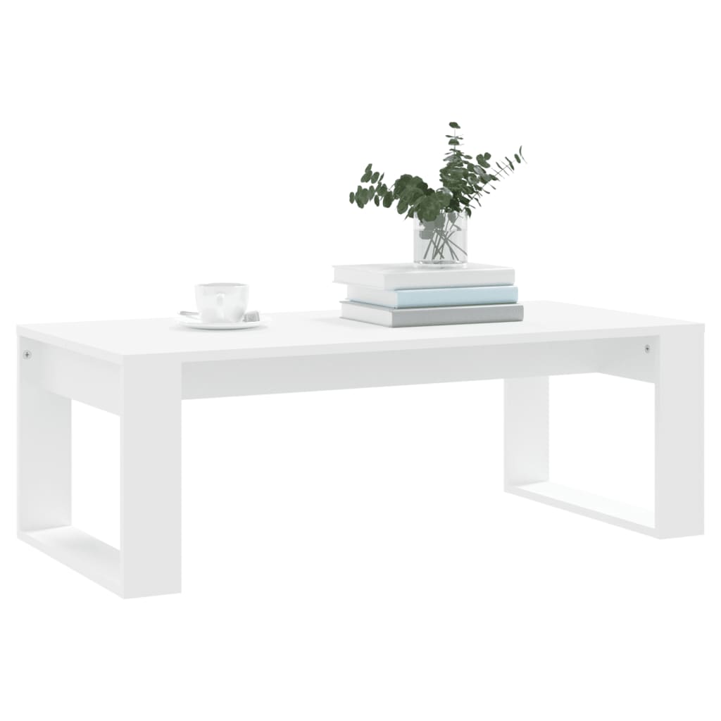 Salontafel 102x50x35 cm bewerkt hout wit is nu te koop bij PeponiXL, paradijselijk wonen!