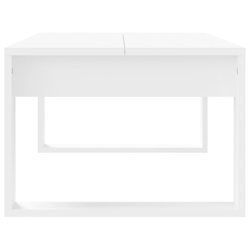 Salontafel 102x50x35 cm bewerkt hout wit is nu te koop bij PeponiXL, paradijselijk wonen!