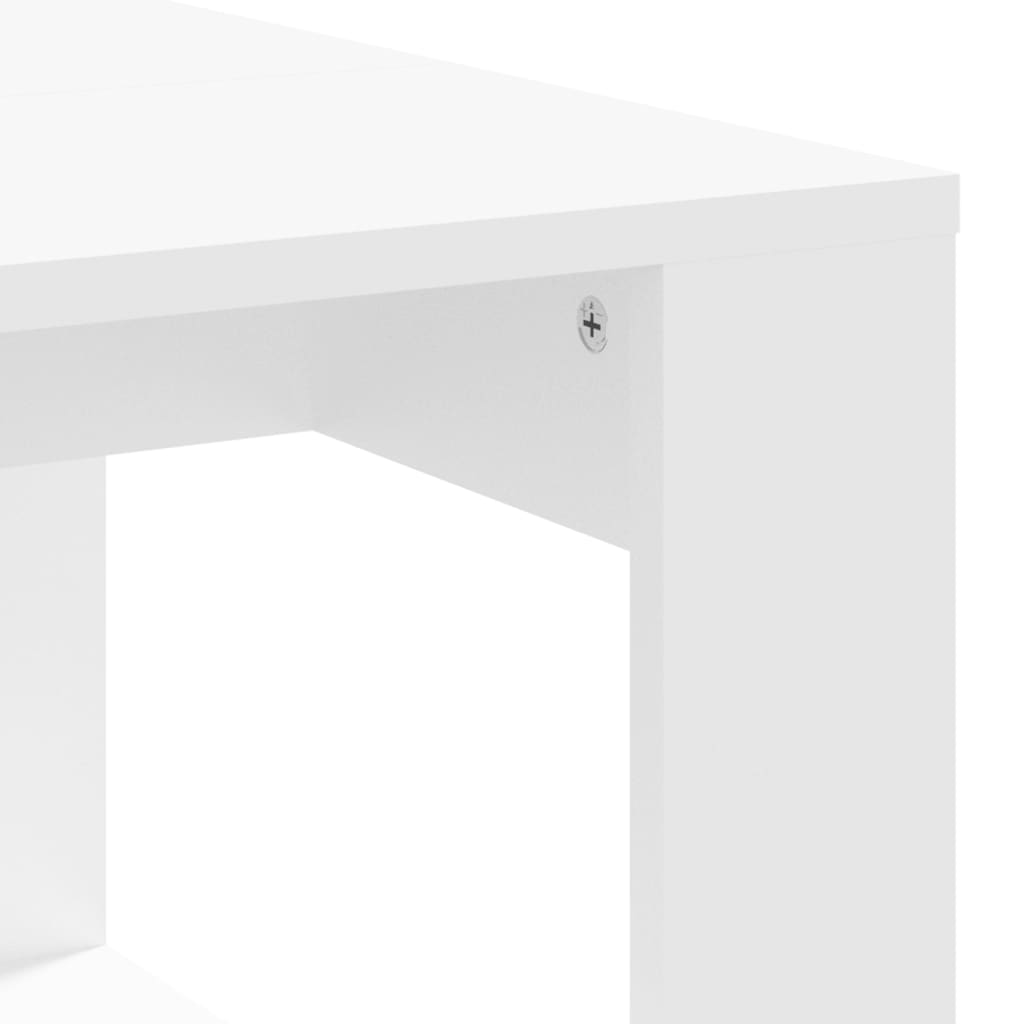 Salontafel 102x50x35 cm bewerkt hout wit is nu te koop bij PeponiXL, paradijselijk wonen!