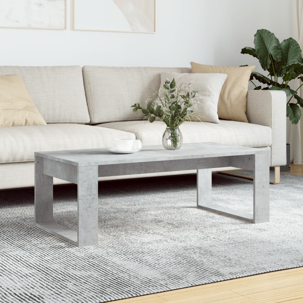Salontafel 102x50x35 cm bewerkt hout betongrijs is nu te koop bij PeponiXL, paradijselijk wonen!