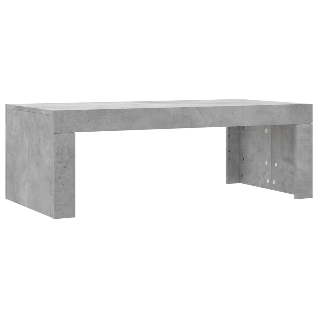 Salontafel 102x50x36 cm bewerkt hout betongrijs is nu te koop bij PeponiXL, paradijselijk wonen!
