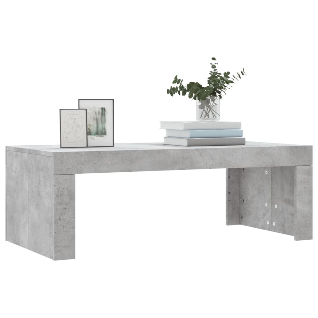 Salontafel 102x50x36 cm bewerkt hout betongrijs is nu te koop bij PeponiXL, paradijselijk wonen!