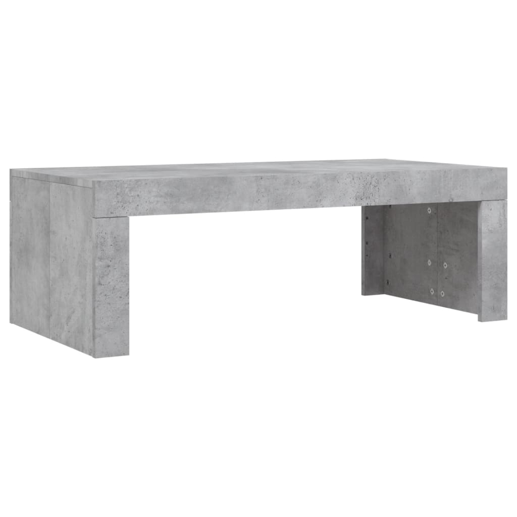 Salontafel 102x50x36 cm bewerkt hout betongrijs is nu te koop bij PeponiXL, paradijselijk wonen!