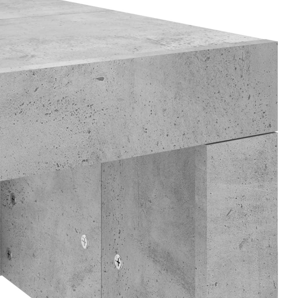 Salontafel 102x50x36 cm bewerkt hout betongrijs is nu te koop bij PeponiXL, paradijselijk wonen!