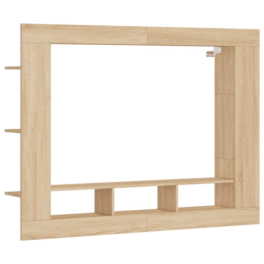 Tv-meubel 152x22x113 cm bewerkt hout sonoma eikenkleurig is nu te koop bij PeponiXL, paradijselijk wonen!