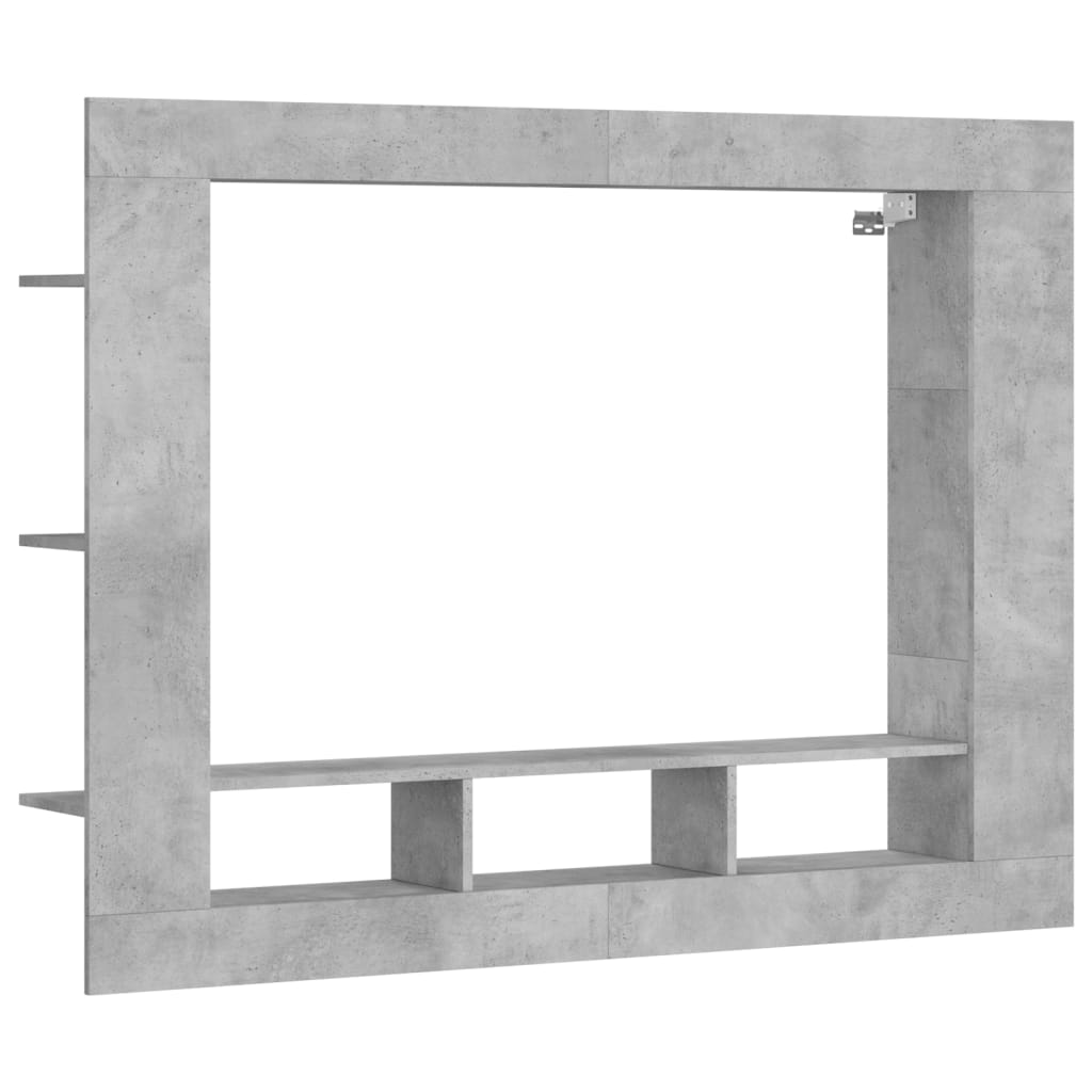 Tv-meubel 152x22x113 cm bewerkt hout betongrijs is nu te koop bij PeponiXL, paradijselijk wonen!